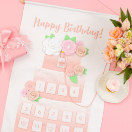 Pink Birthday Countdown Calendar