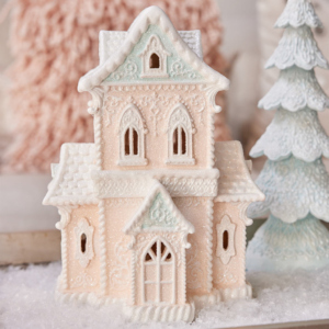 Britsy Bean pink house holiday decoration