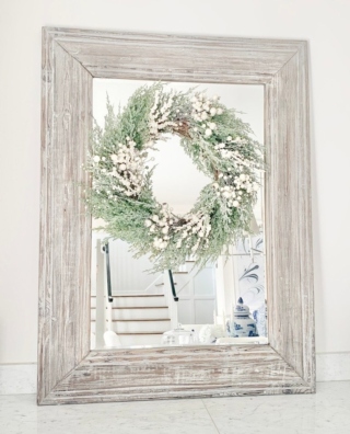 Add a touch of elegance to your holiday decor with our stunning pearl wreath from the Snowy Cypress Collection.  It's the perfect accessory to make your home feel merry and bright. Pair it with our charming village houses for a festive display!